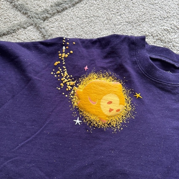 Disney Spirit Jersey wish movie purple yellow gold  crewneck XS - Picture 7 of 11